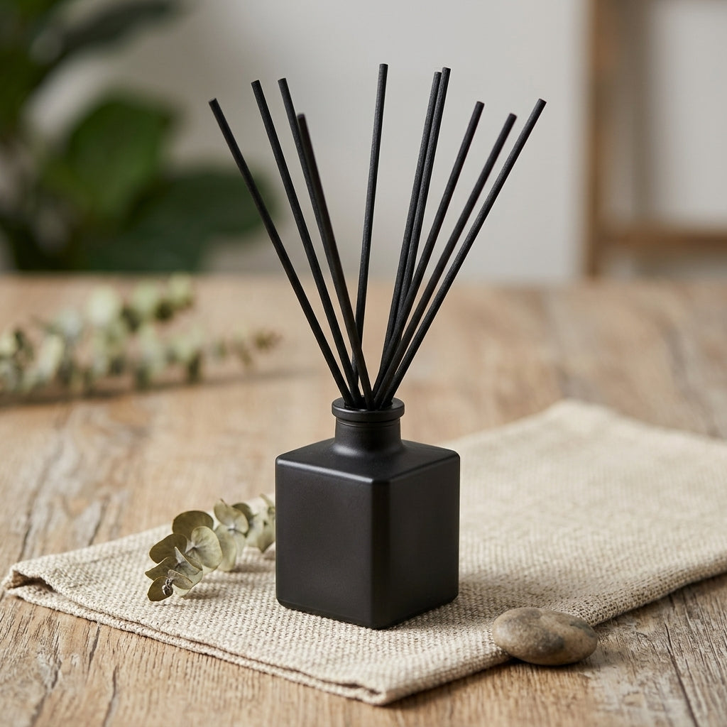 Bold & Masculine Reed Diffuser – Wood, Smoke & Obsidian
