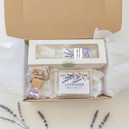 Lavender Serenity Gift Box – Calming Spa Set | 3, 4 or 6 Pieces