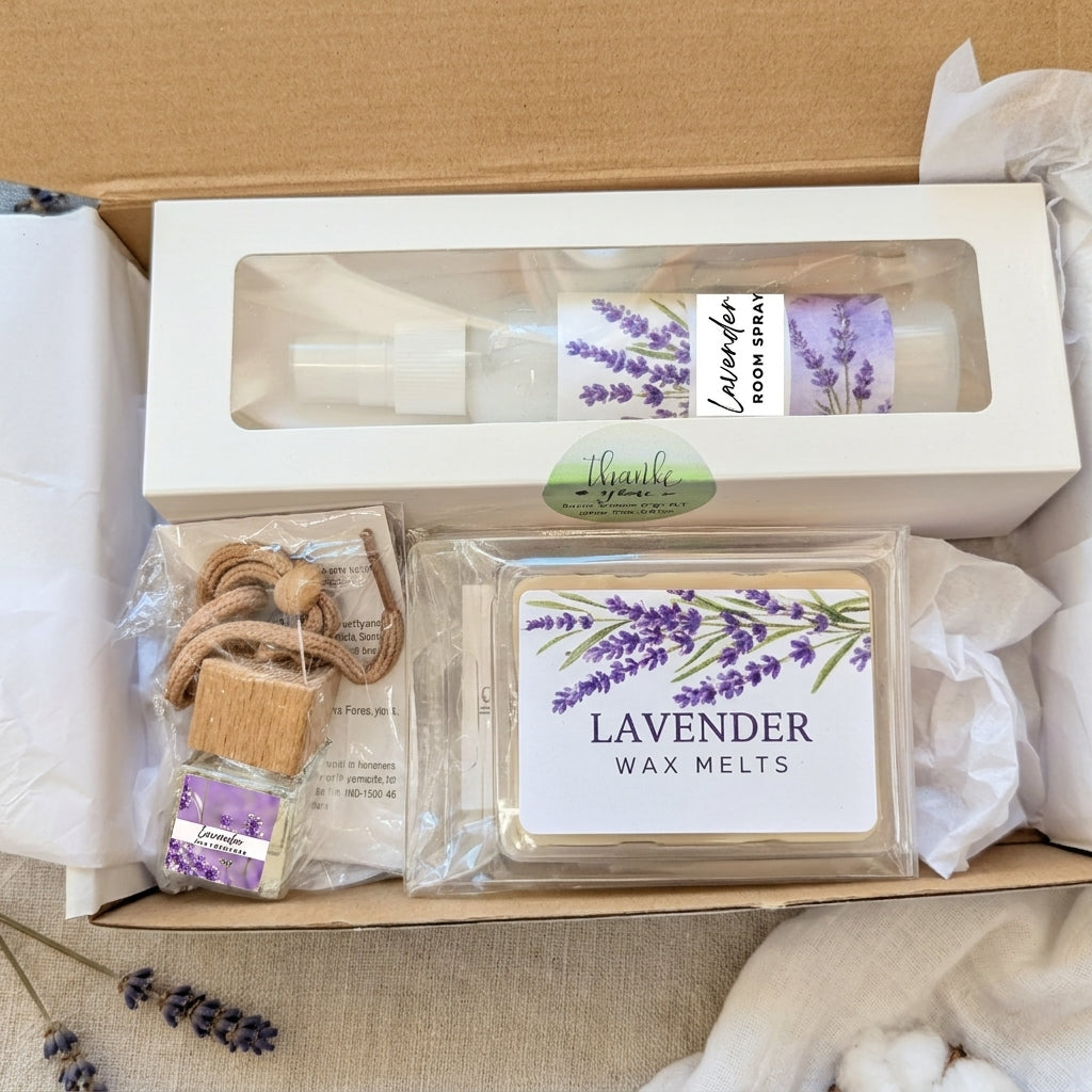 Lavender Serenity Gift Box – Calming Spa Set | 3, 4 or 6 Pieces
