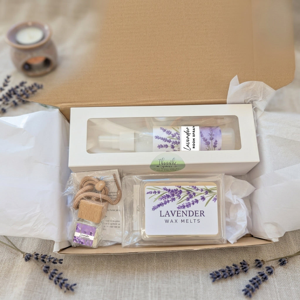 Lavender Serenity Gift Box – Calming Spa Set | 3, 4 or 6 Pieces