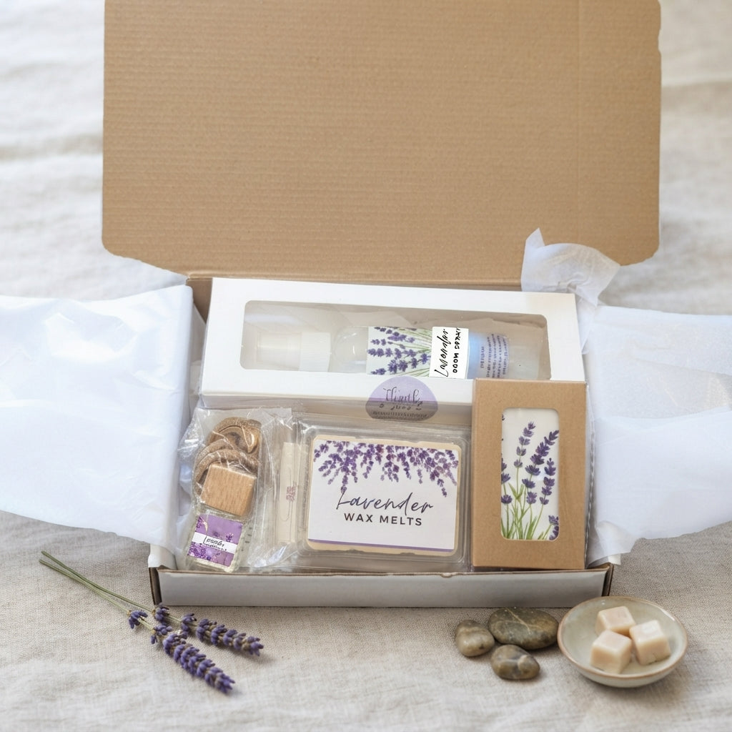 Lavender Serenity Gift Box – Calming Spa Set | 3, 4 or 6 Pieces