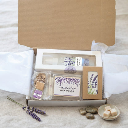 Lavender Serenity Gift Box – Calming Spa Set | 3, 4 or 6 Pieces