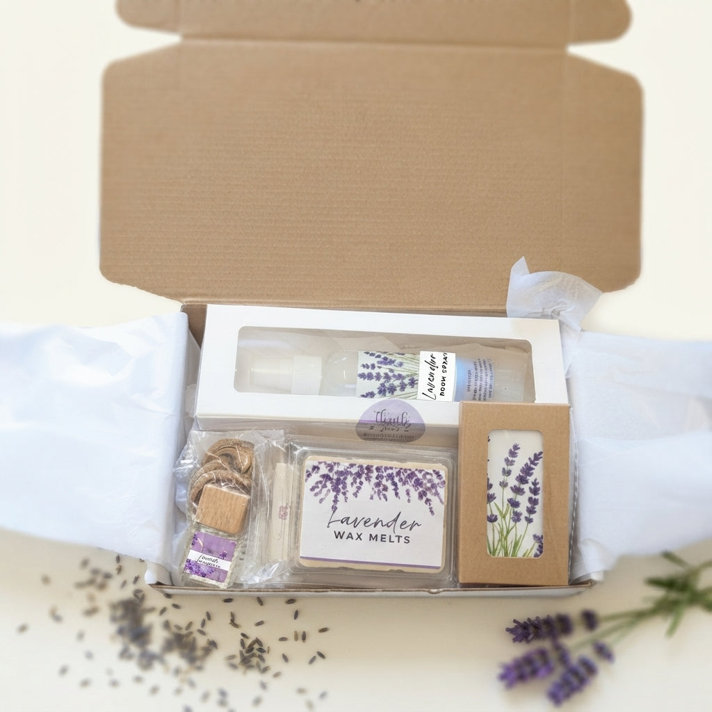 Lavender Serenity Gift Box – Calming Spa Set | 3, 4 or 6 Pieces
