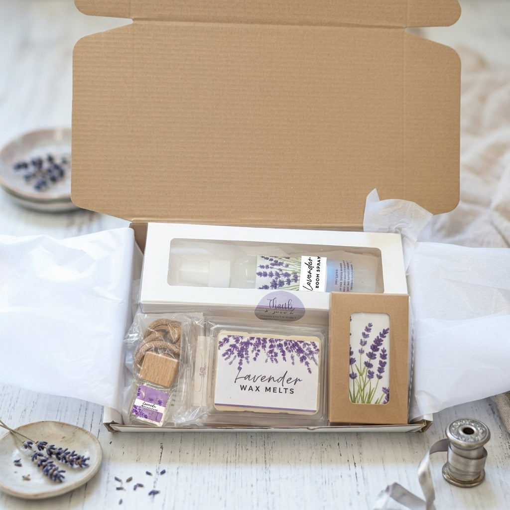 Lavender Serenity Gift Box – Calming Spa Set | 3, 4 or 6 Pieces