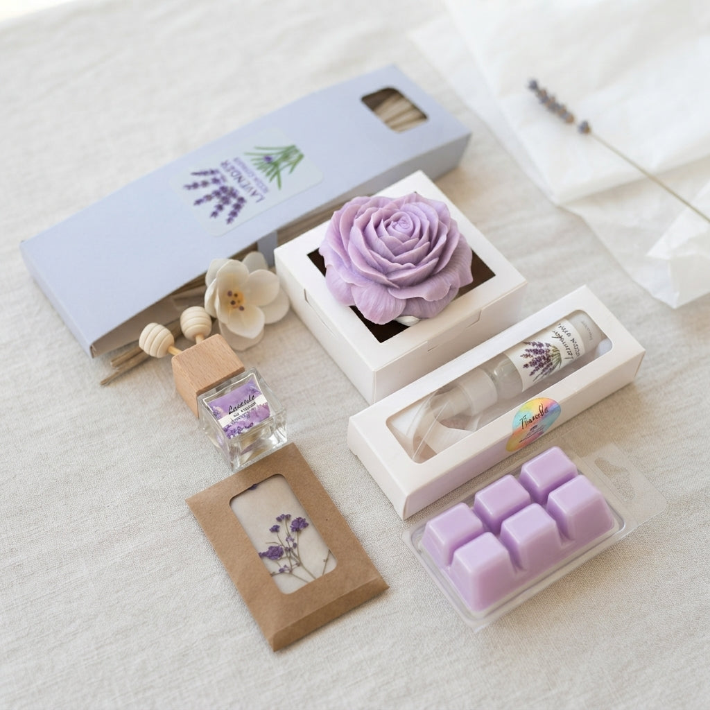 Lavender Serenity Gift Box – Calming Spa Set | 3, 4 or 6 Pieces
