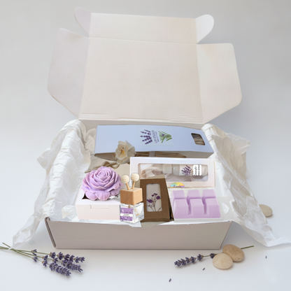 Lavender Serenity Gift Box – Calming Spa Set | 3, 4 or 6 Pieces