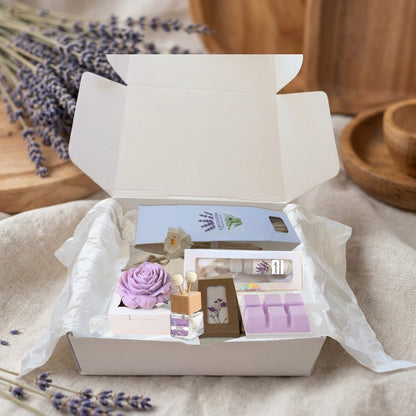 Lavender Serenity Gift Box – Calming Spa Set | 3, 4 or 6 Pieces
