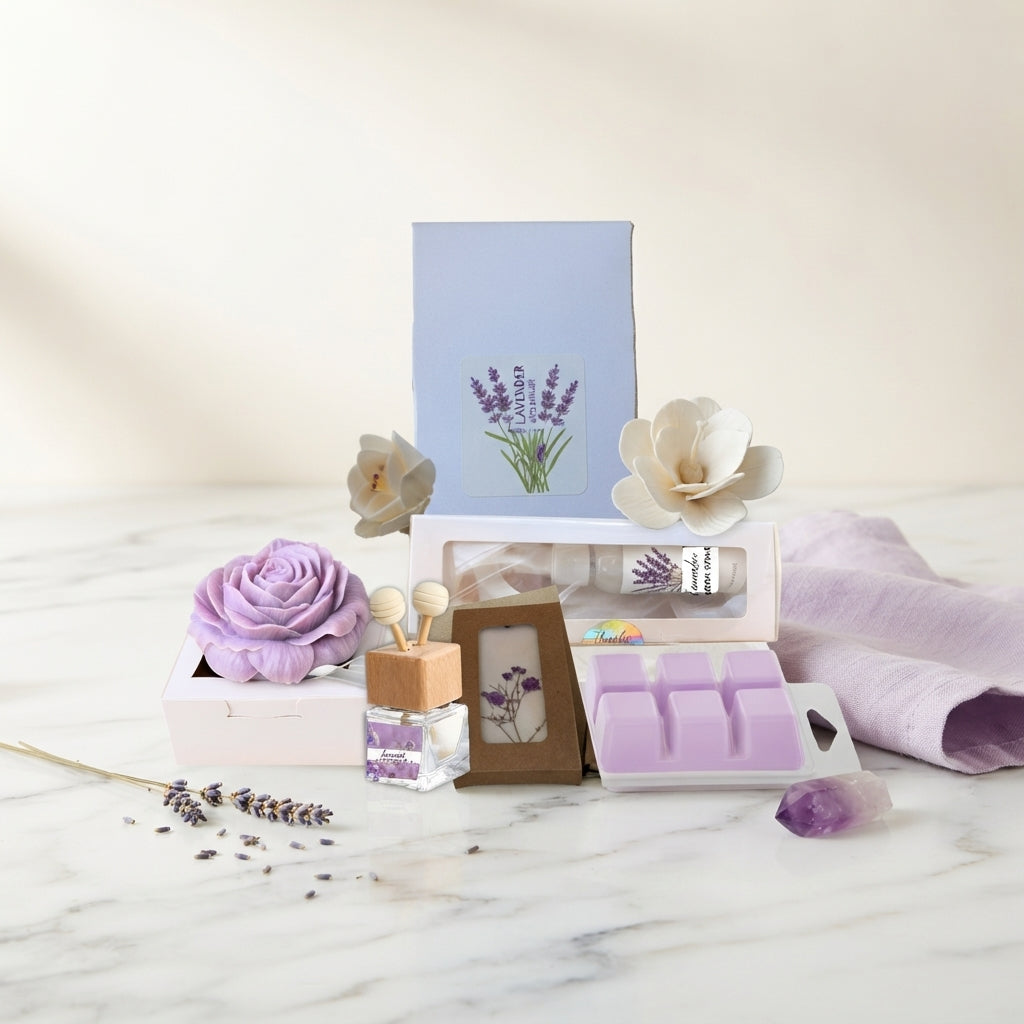 Lavender Serenity Gift Box – Calming Spa Set | 3, 4 or 6 Pieces